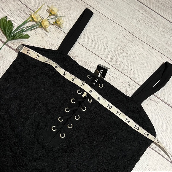 EXPRESS Black Lace-Up Bodysuit - Picture 14 of 15